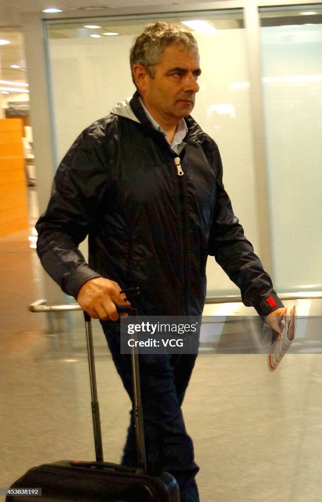 Rowan Atkinson Arrives In Shanghai