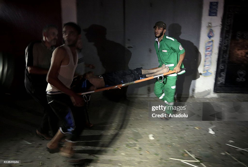 Rescue efforts after Israeli attacks on al-Nasr neighborhood in Gaza City