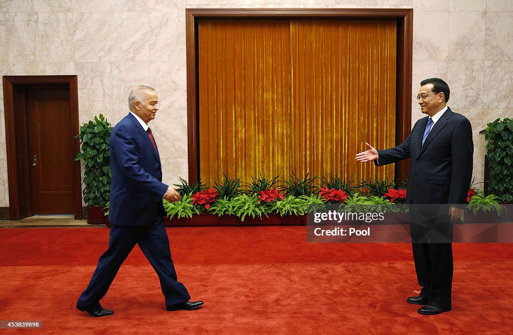 Uzbekistan's President Islam Karimov Meets Chinese Premier Li Keqiang