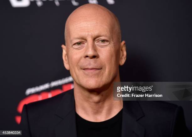 Actor Bruce Willis attends Premiere of Dimension Films' "Sin City: A Dame To Kill For" at TCL Chinese Theatre on August 19, 2014 in Hollywood,...