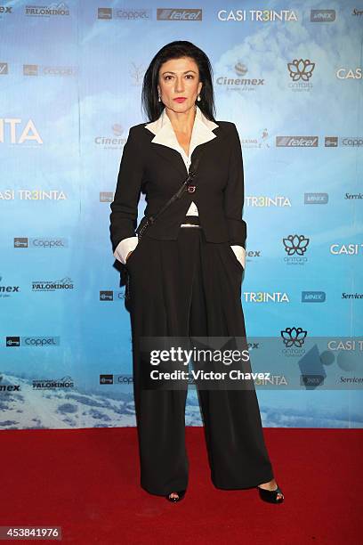 Leticia Huijara attends "Casi Treinta" Mexico City premiere red carpet at Cinemex Antara Polanco on August 19, 2014 in Mexico City, Mexico.