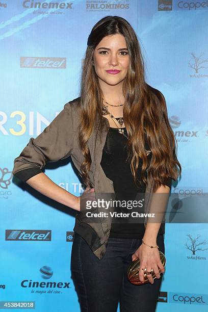 Lety Sahagun attends "Casi Treinta" Mexico City premiere red carpet at Cinemex Antara Polanco on August 19, 2014 in Mexico City, Mexico.