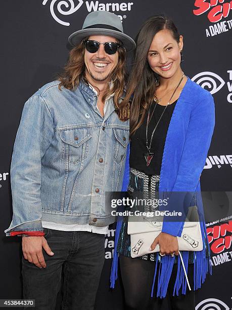 Musician Cisco Adler and Barbara Stoyanoff arrive at the Los Angeles premiere of "Sin City: A Dame To Kill For" at TCL Chinese Theatre on August 19,...