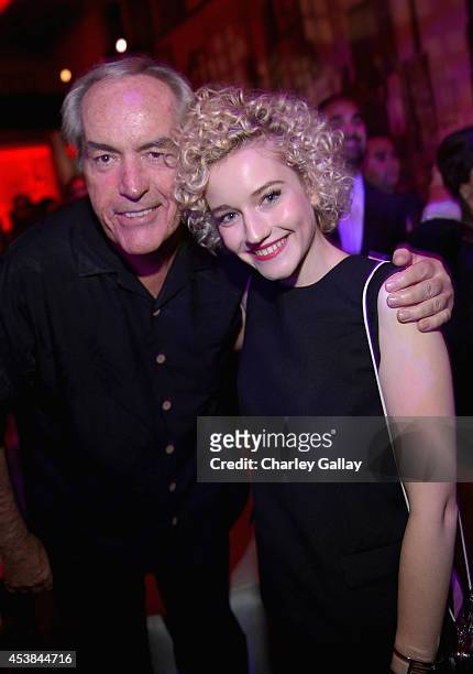 Actors Powers Boothe and Julia Garner attend the after party for "SIN CITY: A DAME TO KILL FOR" premiere presented by Dimension Films in partnership...