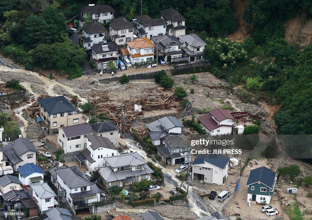 JAPAN-WEATHER-DISASTER-LANDSLIDE