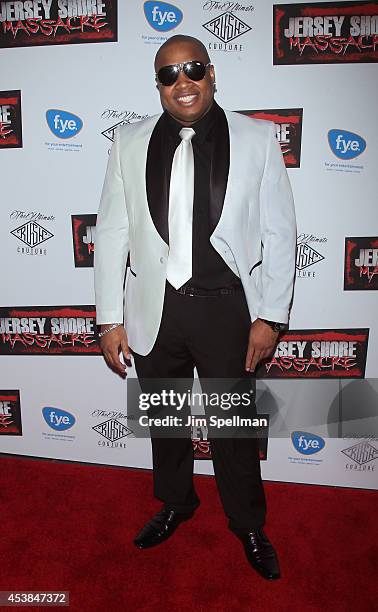 Recording Artist King Nyne attends the "Jersey Shore Massacre" New York Premiere at AMC Lincoln Square Theater on August 19, 2014 in New York City.