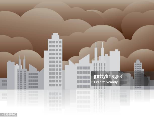 city and sand storm - sandstorm city stock illustrations