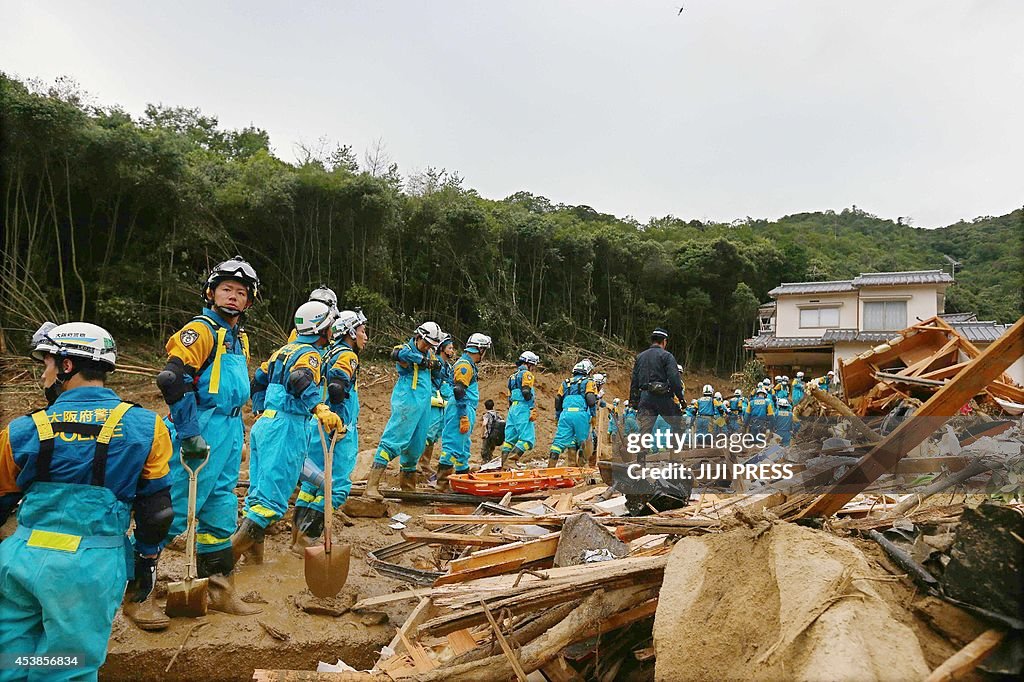 JAPAN-WEATHER-DISASTER-LANDSLIDE