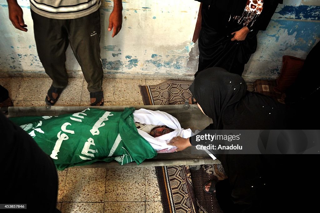 Funeral of eight Palestinians from the al-Louh family in Gaza