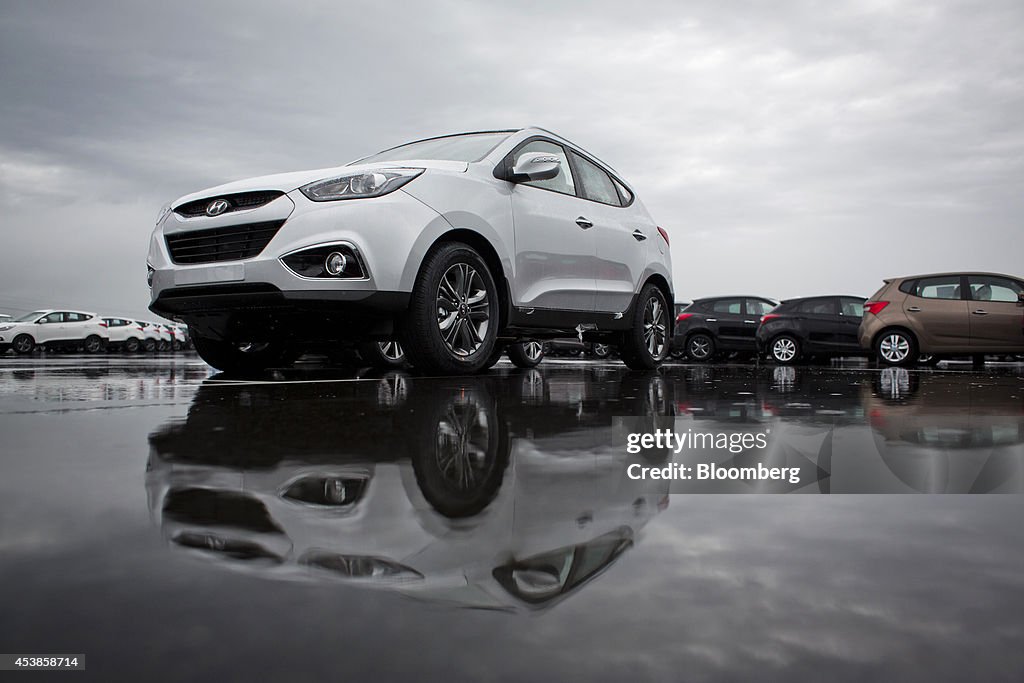 Automobile Manufacture At Hyundai Motor Co. Plant