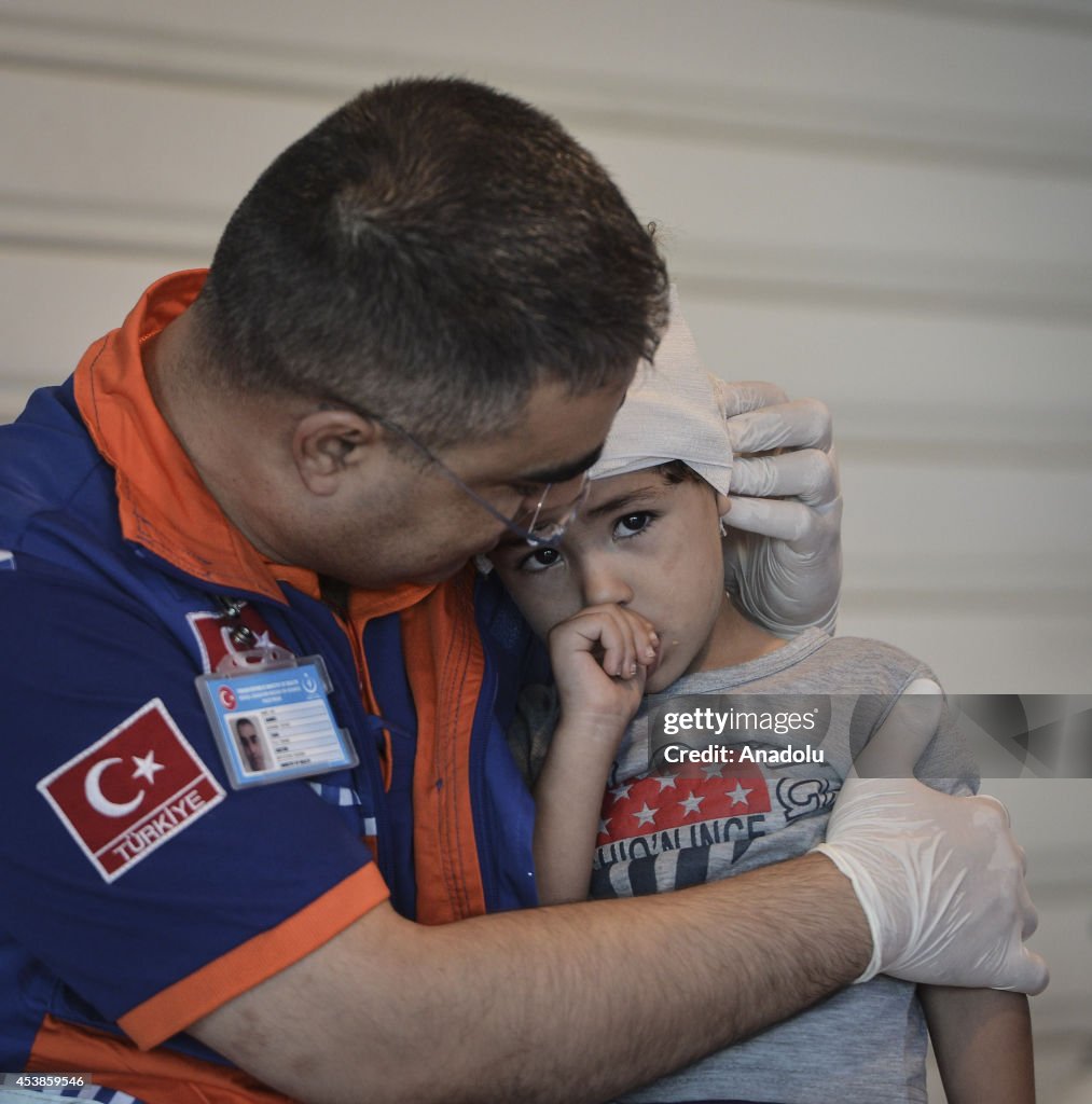 Some of wounded Palestinians treated in Ben Gurion International ahead of airlifted to Turkey