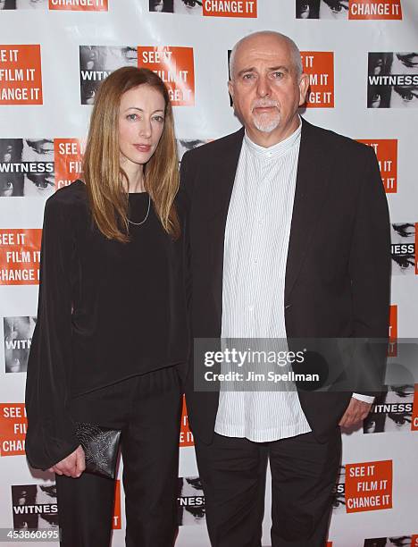 Singer/songwriter Peter Gabriel and wife Meabh Flynn attend the 2013 Focus For Change gala benefiting WITNESS at Roseland Ballroom on December 5,...