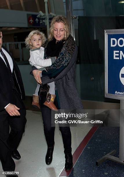 Beth Skipp is seen arriving at LAX airport on December 5, 2013 in Los Angeles, California.