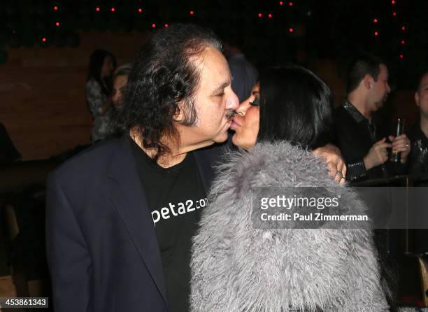 Ron Jeremy and Angela "Big Ang" Raiola attend "Mob Wives" Season 4 premiere at Greenhouse on December 5, 2013 in New York City.