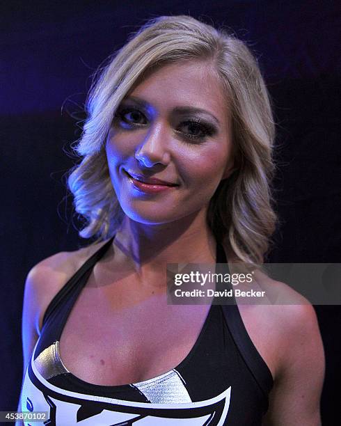 Knockout Girl Elena Romanova attends the inaugural event for BKB, Big Knockout Boxing, at the Mandalay Bay Events Center on August 16, 2014 in Las...