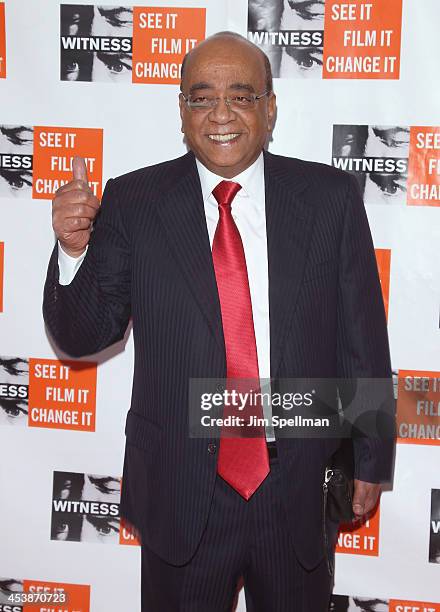 Honoree Dr. Mo Ibrahim attends the 2013 Focus For Change gala benefiting WITNESS at Roseland Ballroom on December 5, 2013 in New York City.