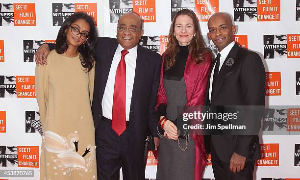 Honoree Dr. Mo Ibrahim and guests attend the 2013 Focus For Change gala benefiting WITNESS at Roseland Ballroom on December 5, 2013 in New York City.