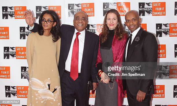 Honoree Dr. Mo Ibrahim and guests attend the 2013 Focus For Change gala benefiting WITNESS at Roseland Ballroom on December 5, 2013 in New York City.