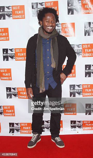 Author Ishmael Beah attends the 2013 Focus For Change gala benefiting WITNESS at Roseland Ballroom on December 5, 2013 in New York City.