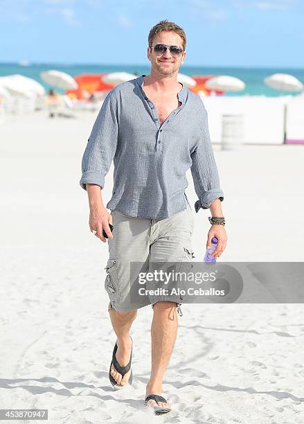 Gerard Butler is sighted on December 5, 2013 in Miami Beach, Florida.