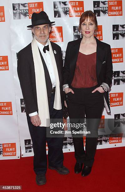 Suzanne Vega and husband Paul Mills attend the 2013 Focus For Change gala benefiting WITNESS at Roseland Ballroom on December 5, 2013 in New York...