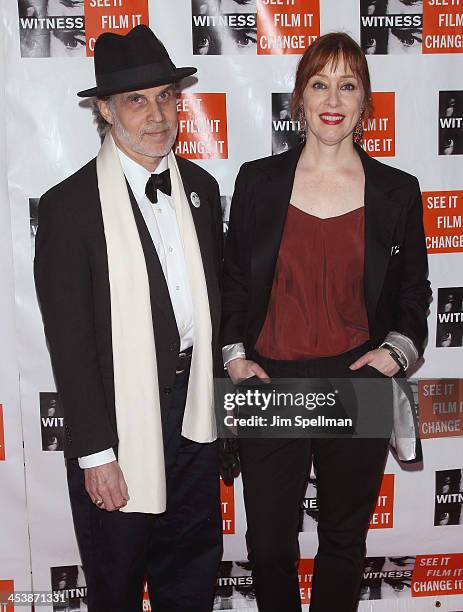 Suzanne Vega and husband Paul Mills attend the 2013 Focus For Change gala benefiting WITNESS at Roseland Ballroom on December 5, 2013 in New York...