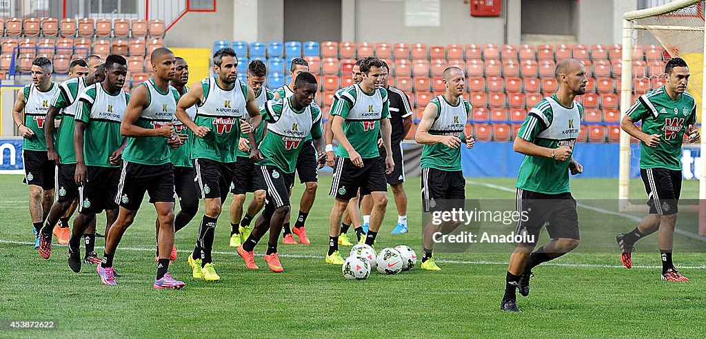 Saint-Etienne's training session ahead of Karabuk match