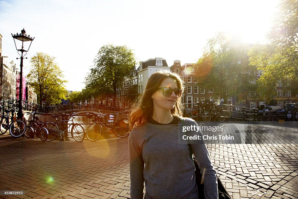 Young woman in Amsterdam