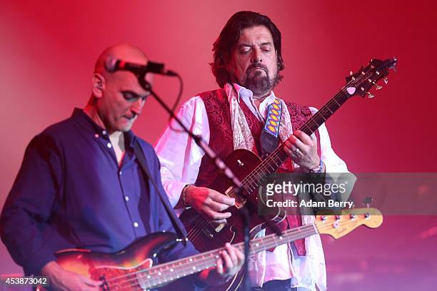 Alan Parsons and Guy Erez of the Alan Parsons Live Project perform during a concert at Admiralspalast on August 20, 2014 in Berlin, Germany.