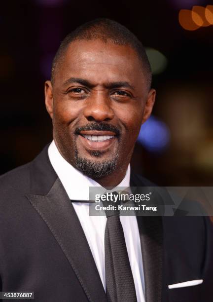 Idris Elba attends the Royal film performance of "Mandela: Long Walk To Freedom" held at the Odeon Leicester Square on December 5, 2013 in London,...
