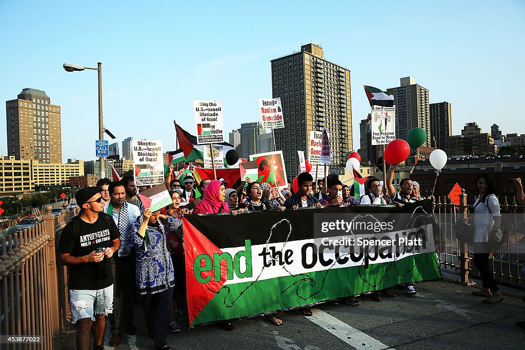 Activists Hold Palestinian Solidarity March And Rally