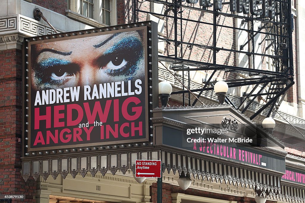 Theatre Marquee Unveiling For Andrew Rannells Starring In "Hedwig And The Angry Inch"