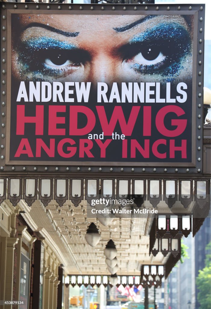 Theatre Marquee Unveiling For Andrew Rannells Starring In "Hedwig And The Angry Inch"