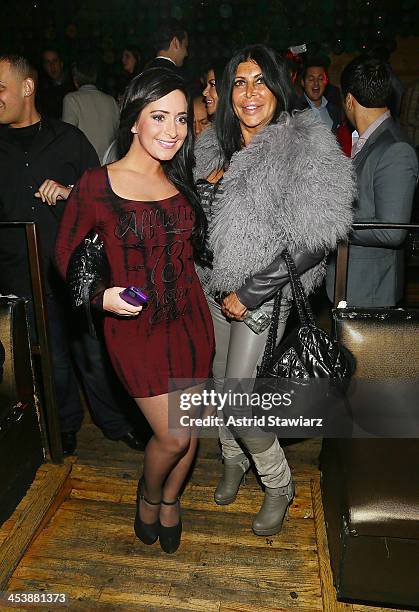 Former Jersey Shore cast member, Angelina Pivarnick and Angela 'Big Ang' Raiola attends "Mob Wives" Season 4 premiere at Greenhouse on December 5,...