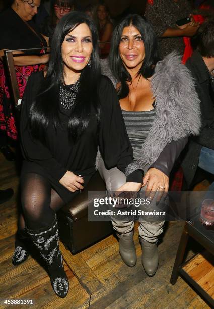 Renee Graziano and Angela 'Big Ang' Raiola attend "Mob Wives" Season 4 premiere at Greenhouse on December 5, 2013 in New York City.