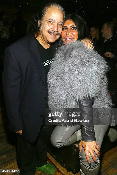 Ron Jeremy and Angela 'Big Ang' Raiola attend "Mob Wives" Season 4 premiere at Greenhouse on December 5, 2013 in New York City.