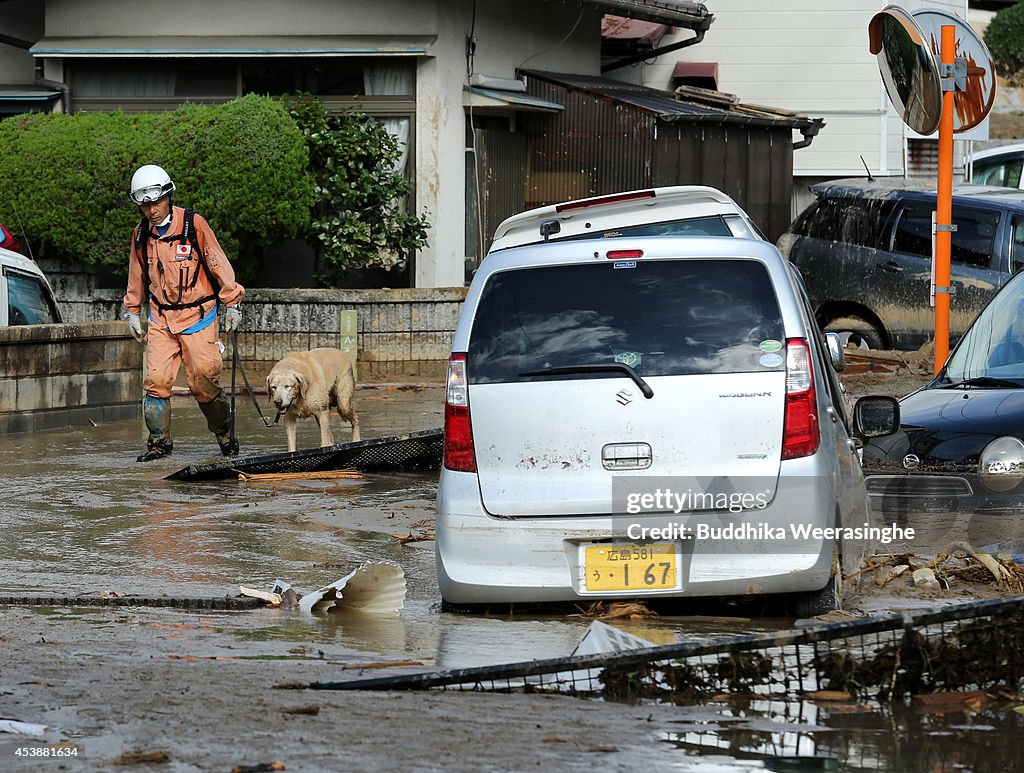 Rescue Work Continues At Hiroshima Landslide Site As Toll Rises To 39