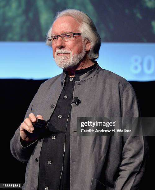 Dr Alvy Ray Smith, co-founder of Pixar speaks on stage at the Cinematic Innovation Summit ahead of the 10th Annual Dubai International Film Festival...