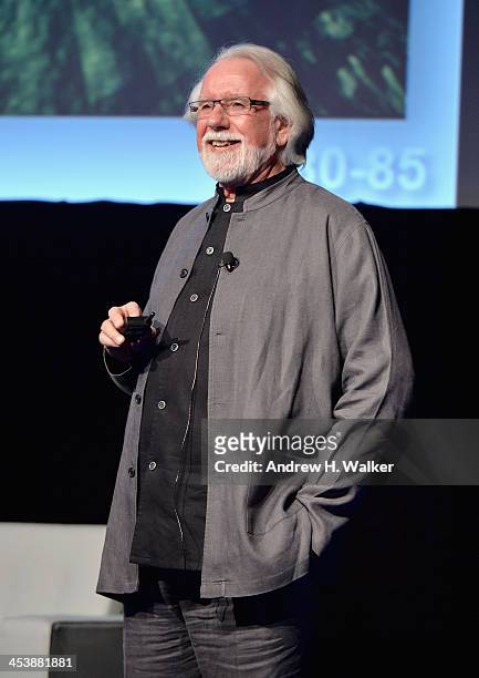 Dr Alvy Ray Smith, co-founder of Pixar speaks on stage at the Cinematic Innovation Summit ahead of the 10th Annual Dubai International Film Festival...