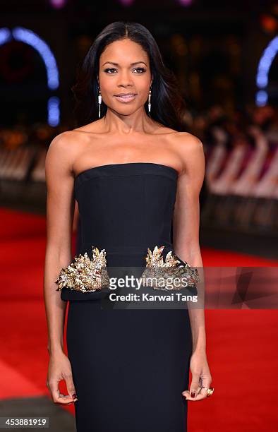 Naomie Harris attends the Royal film performance of "Mandela: Long Walk To Freedom" held at the Odeon Leicester Square on December 5, 2013 in London,...