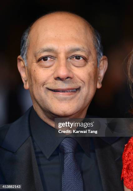 Anant Singh attends the Royal film performance of "Mandela: Long Walk To Freedom" held at the Odeon Leicester Square on December 5, 2013 in London,...
