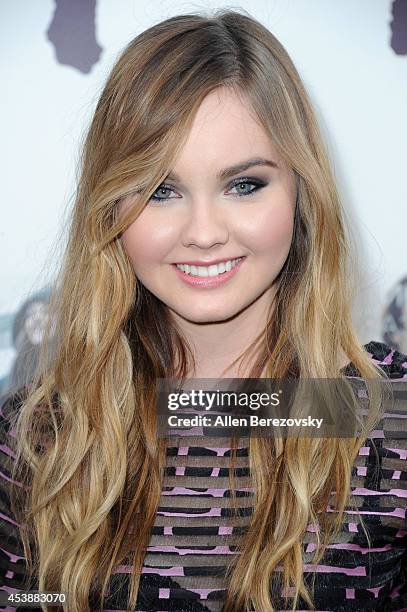 Actress Liana Liberato arrives at the Los Angeles Premiere of "If I Stay" at TCL Chinese Theatre on August 20, 2014 in Hollywood, California.