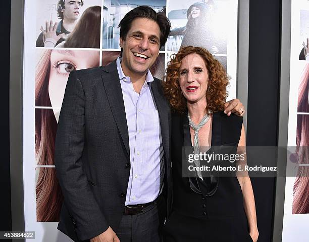 President of Metro-Goldwyn-Mayer Pictures Film Division Jonathan Glickman and novelist Gayle Forman attend the premiere of New Line Cinema's and...