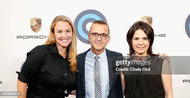 Viktoria Wohlrapp, Steven Kolb and Merideth Gilmore attend the CFDA Celebrates Fashion Targets Breast Cancer 20th Anniversary event with Maria...