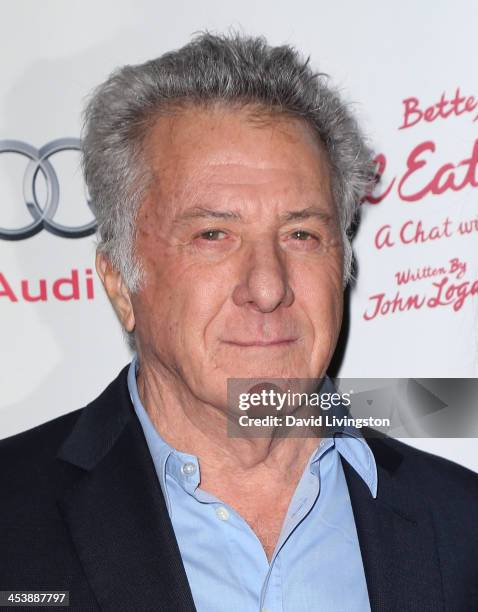 Actor Dustin Hoffman attends opening night of Bette Midler in "I'll Eat You Last: A Chat with Sue Mengers" at the Geffen Playhouse on December 5,...