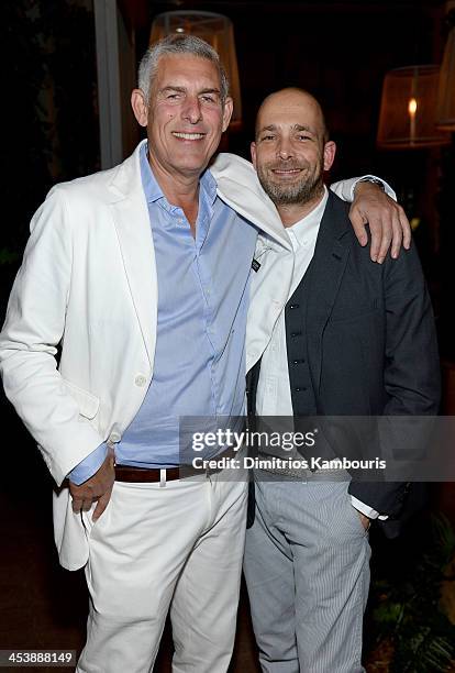 Lyor Cohen and Max Wigram attend the Aby Rosen & Samantha Boardman Dinner at The Dutch on December 5, 2013 in Miami Beach, Florida.