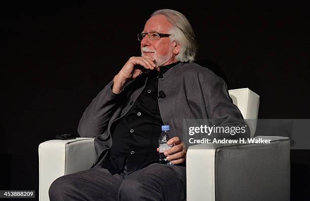 Dr Alvy Ray Smith, co-founder of Pixar on stage at the Cinematic Innovation Summit ahead of the 10th Annual Dubai International Film Festival at...