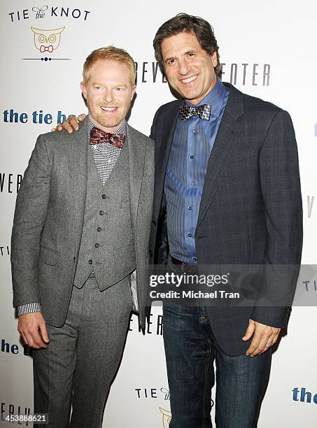 Jesse Tyler Ferguson and Steven Levitan arrive at the "Tie The Knot" pop-up store opening held at The Beverly Center on December 5, 2013 in Los...