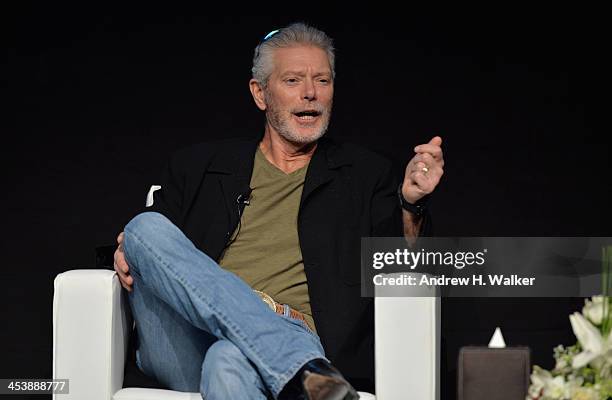 Stephen Lang speaks at the Cinematic Innovation Summit ahead of the 10th Annual Dubai International Film Festival at Atlantis, The Palm Hotel on...