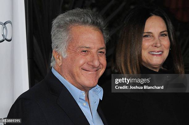 Actor Dustin Hoffman and wife Lisa Gottsegen arrives at the Geffen Playhouse for the opening night of "I'll Eat You Last: A Chat with Sue Mengers"...